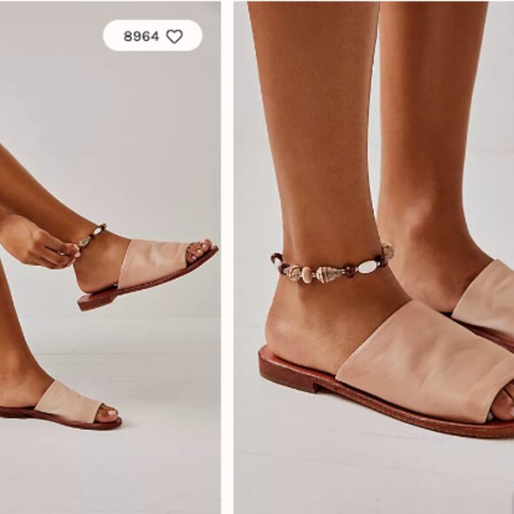 Free People Shoes - Free People (NEW) Leather Vicente Slide Sandal Direct
